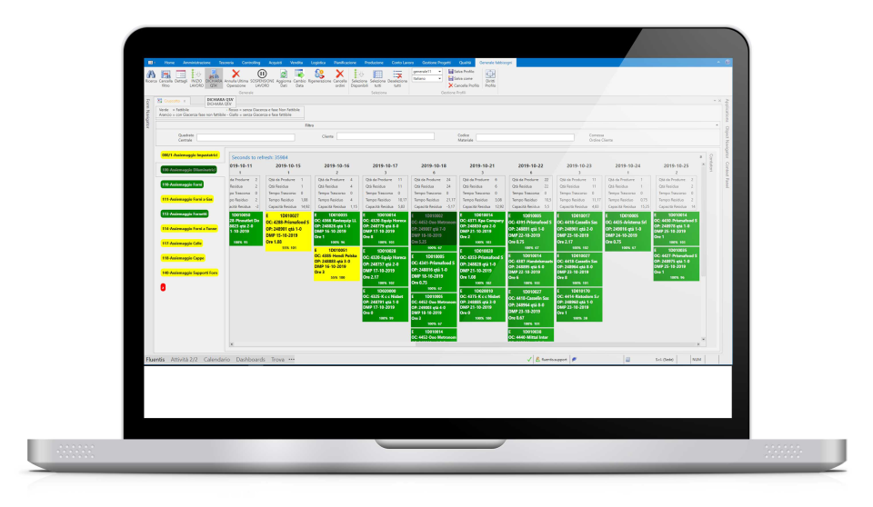 screenshot of Fluentis ERP